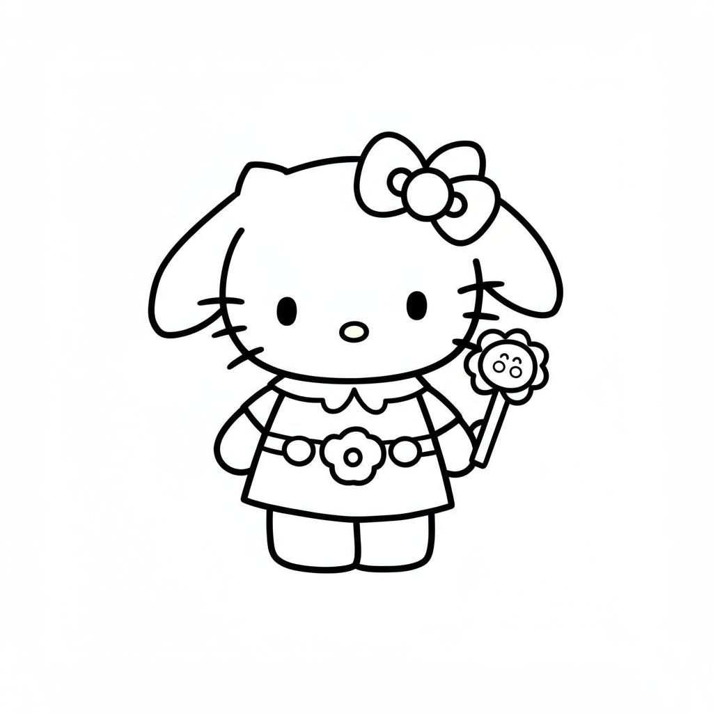 sanrio easy coloring page