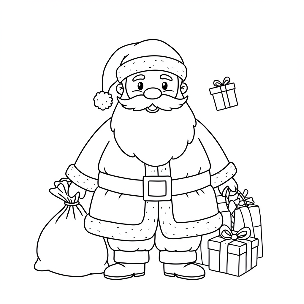 disegni da colorare babbo natale educativo