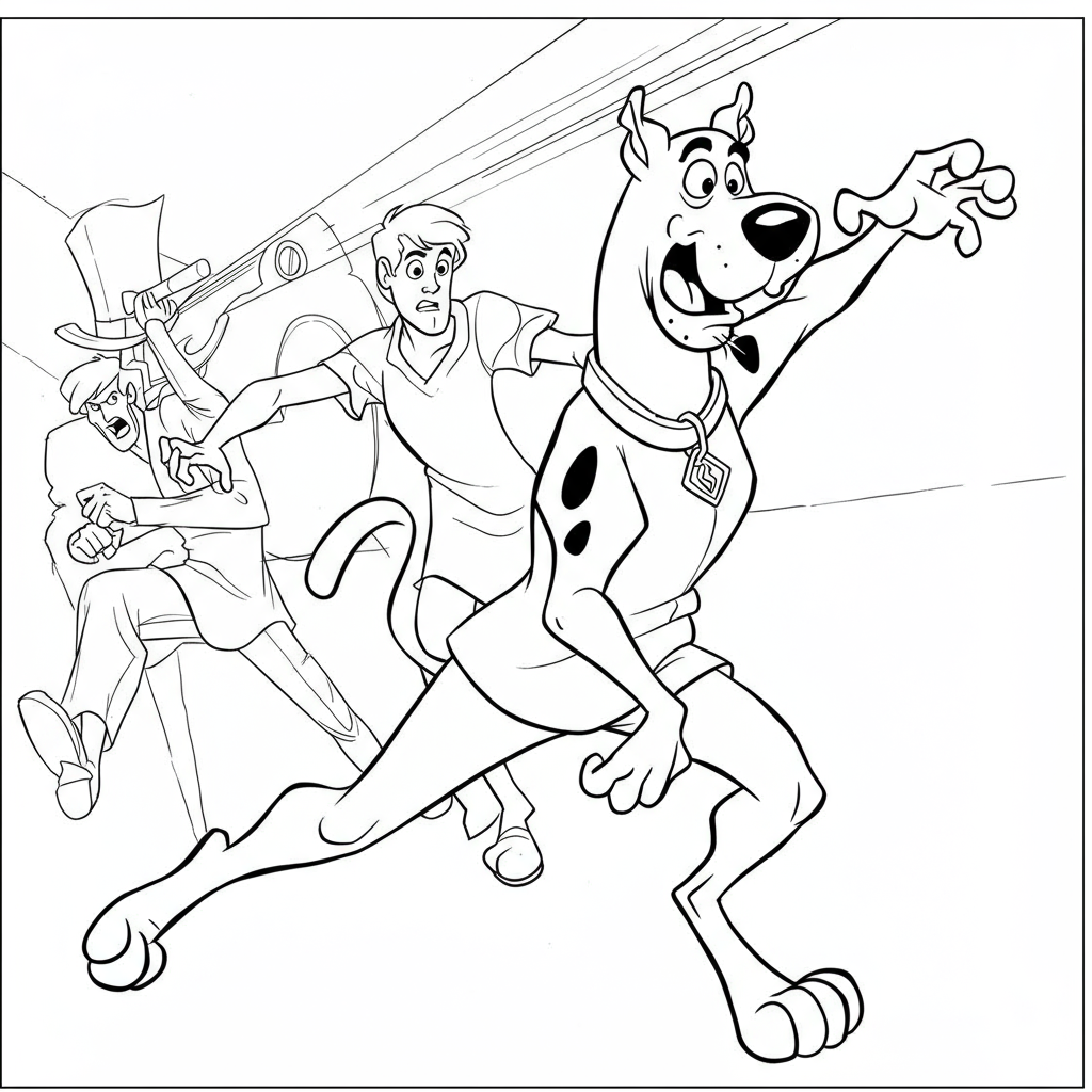 scooby doo disegni da colorare azione