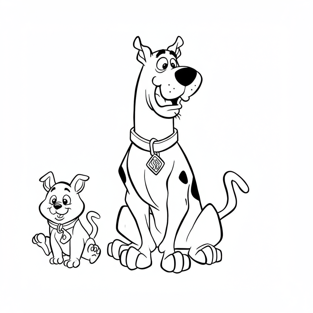 scooby doo disegni da colorare baby
