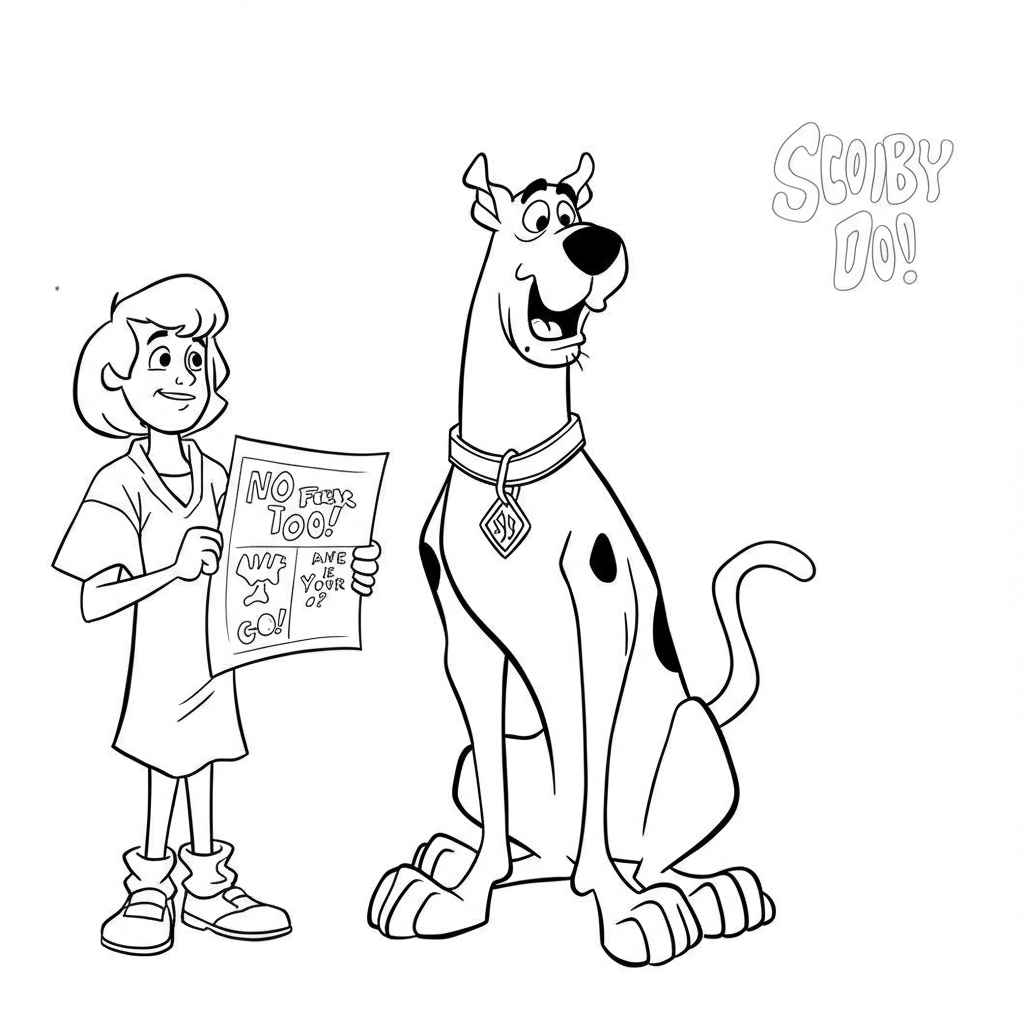 scooby doo disegni da colorare educativo