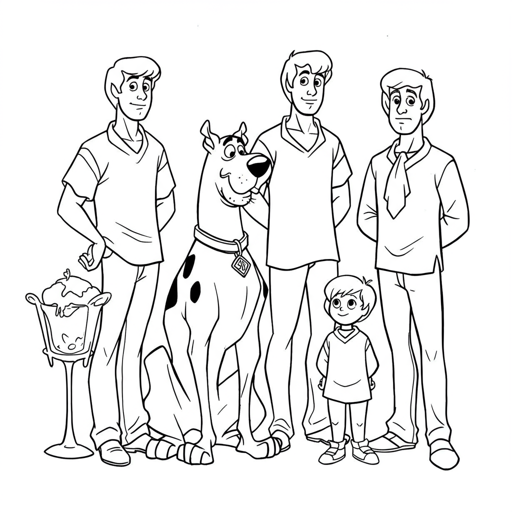 scooby doo disegni da colorare famiglia
