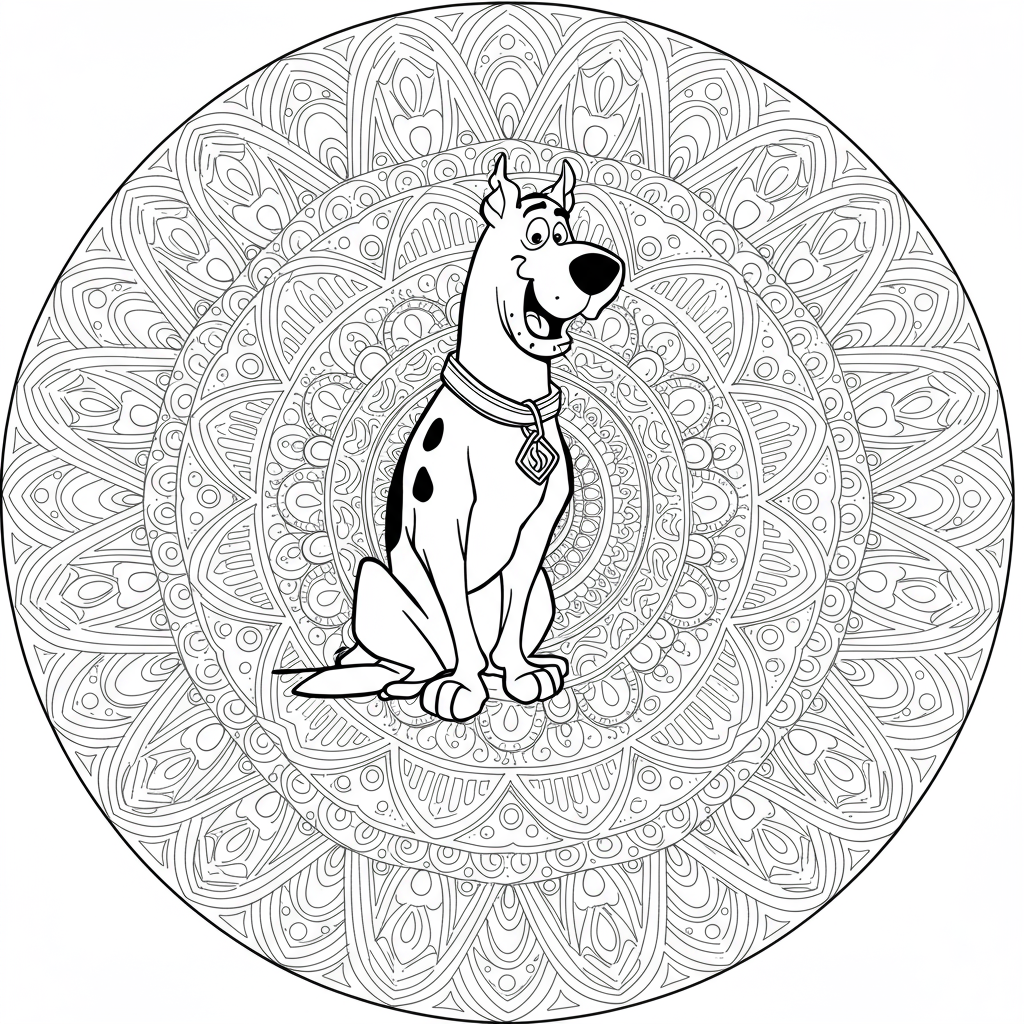 scooby doo disegni da colorare mandala