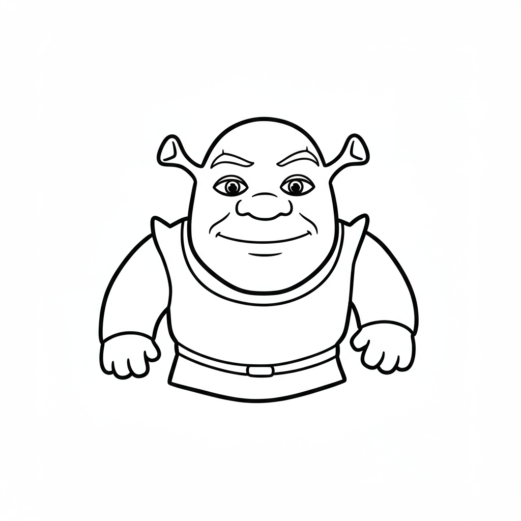 shrek abstract coloring page
