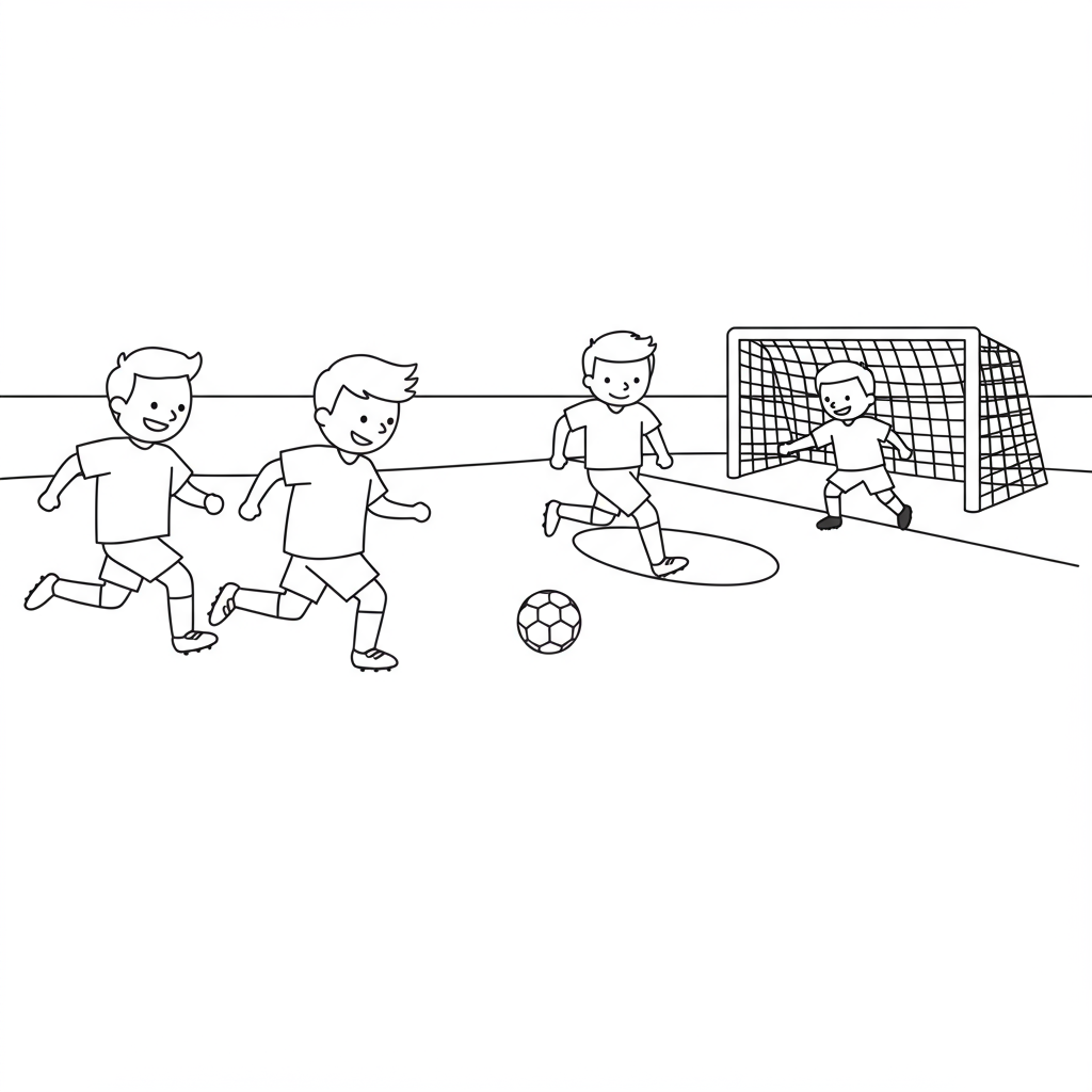 futbol kolay boyama sayfası