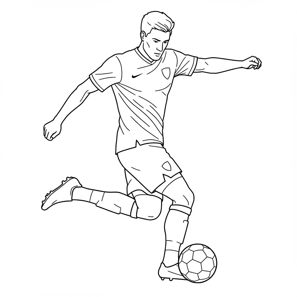 futbol portre boyama sayfası