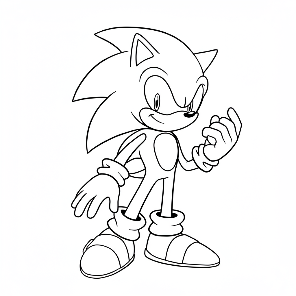 sonic the hedgehog abstract coloring page