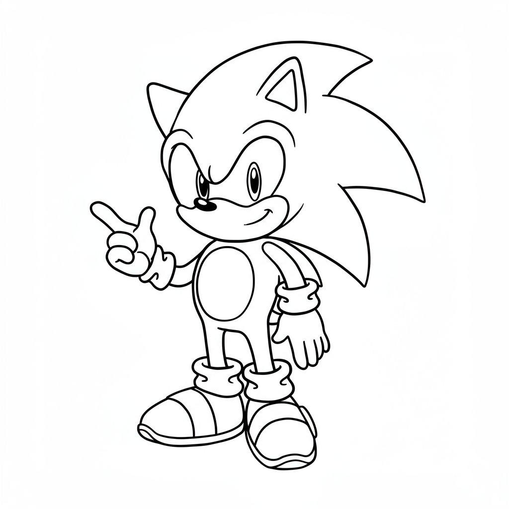 sonic the hedgehog baby coloring page