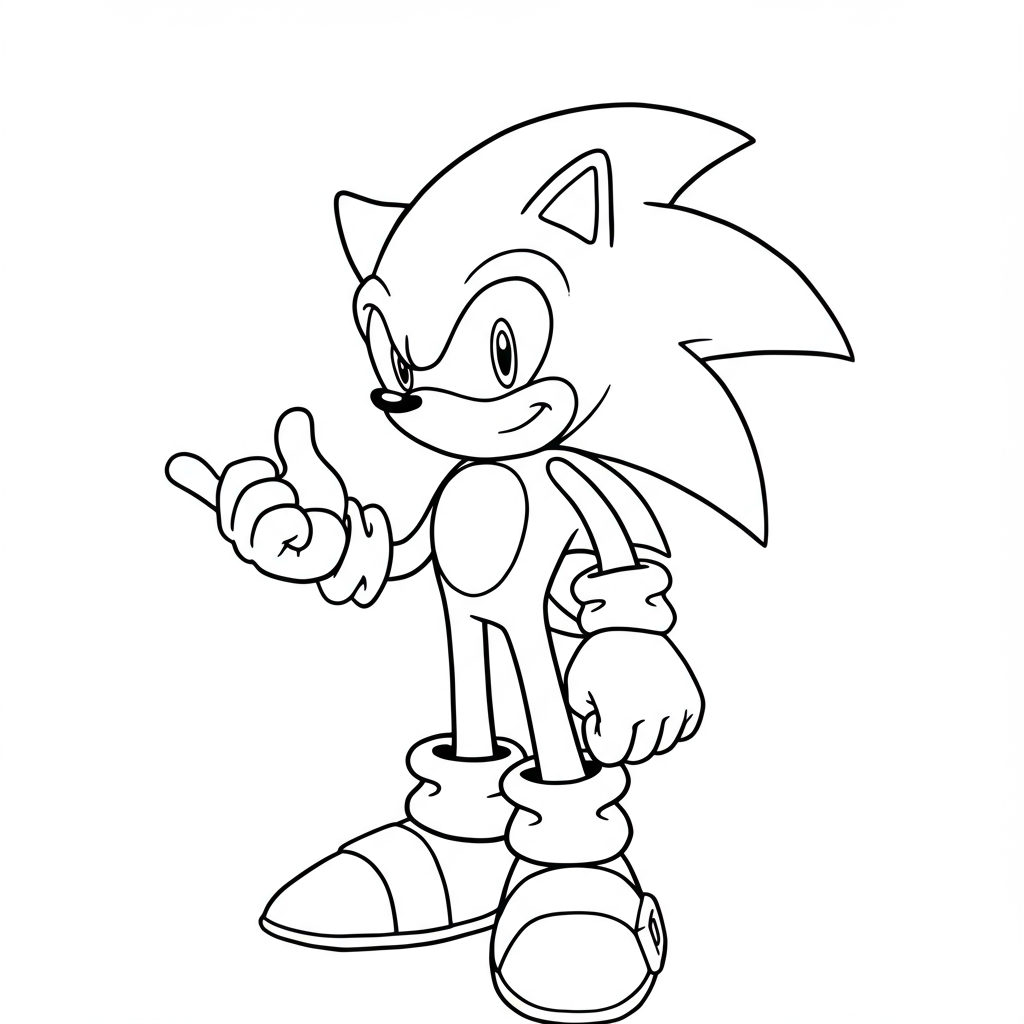 sonic the hedgehog educational coloring page
