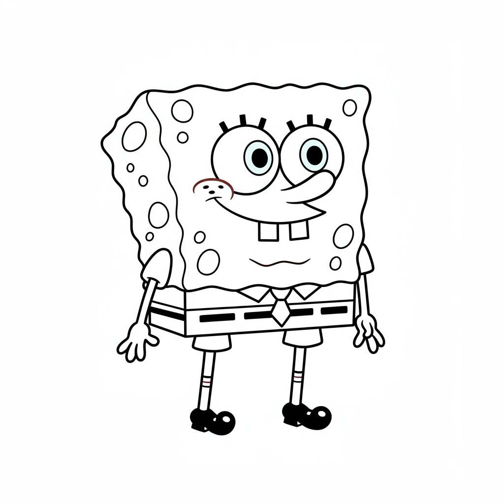 spongebob abstract coloring page
