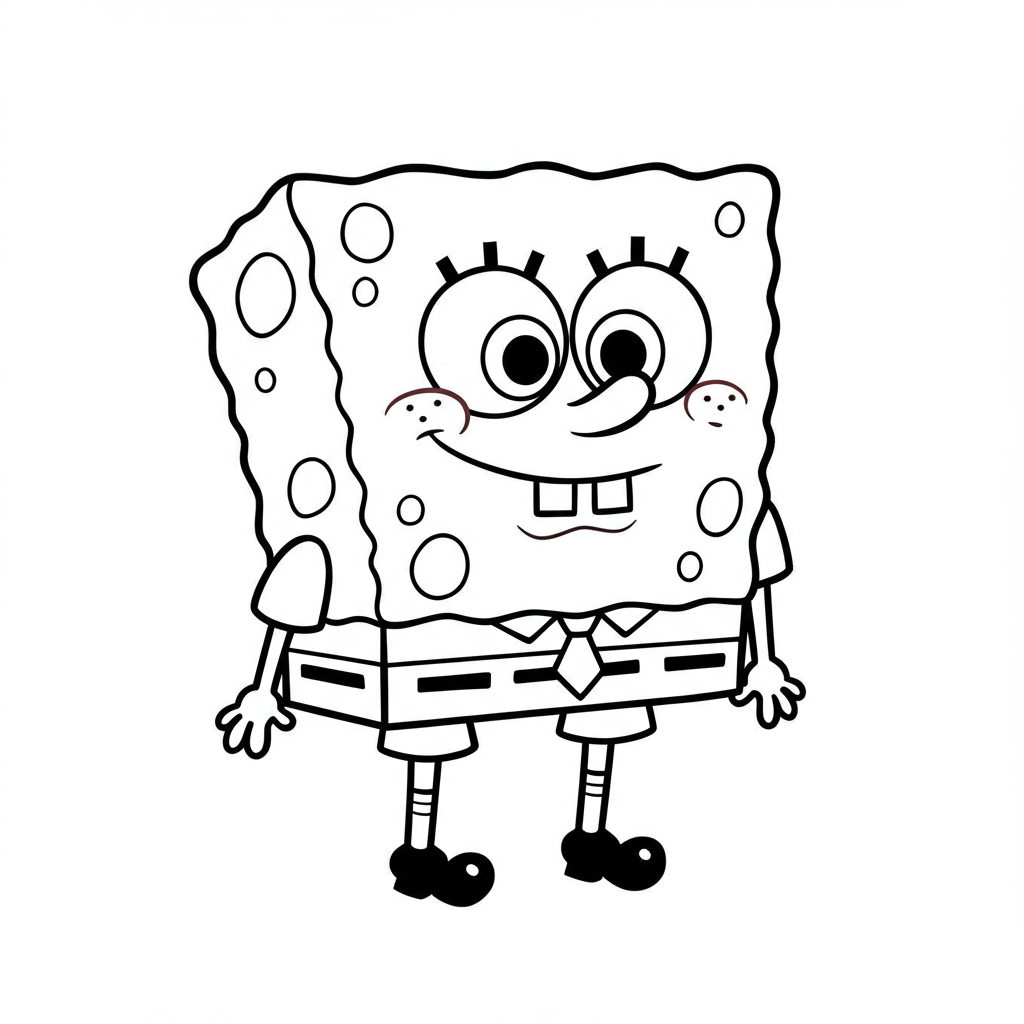 spongebob baby coloring page