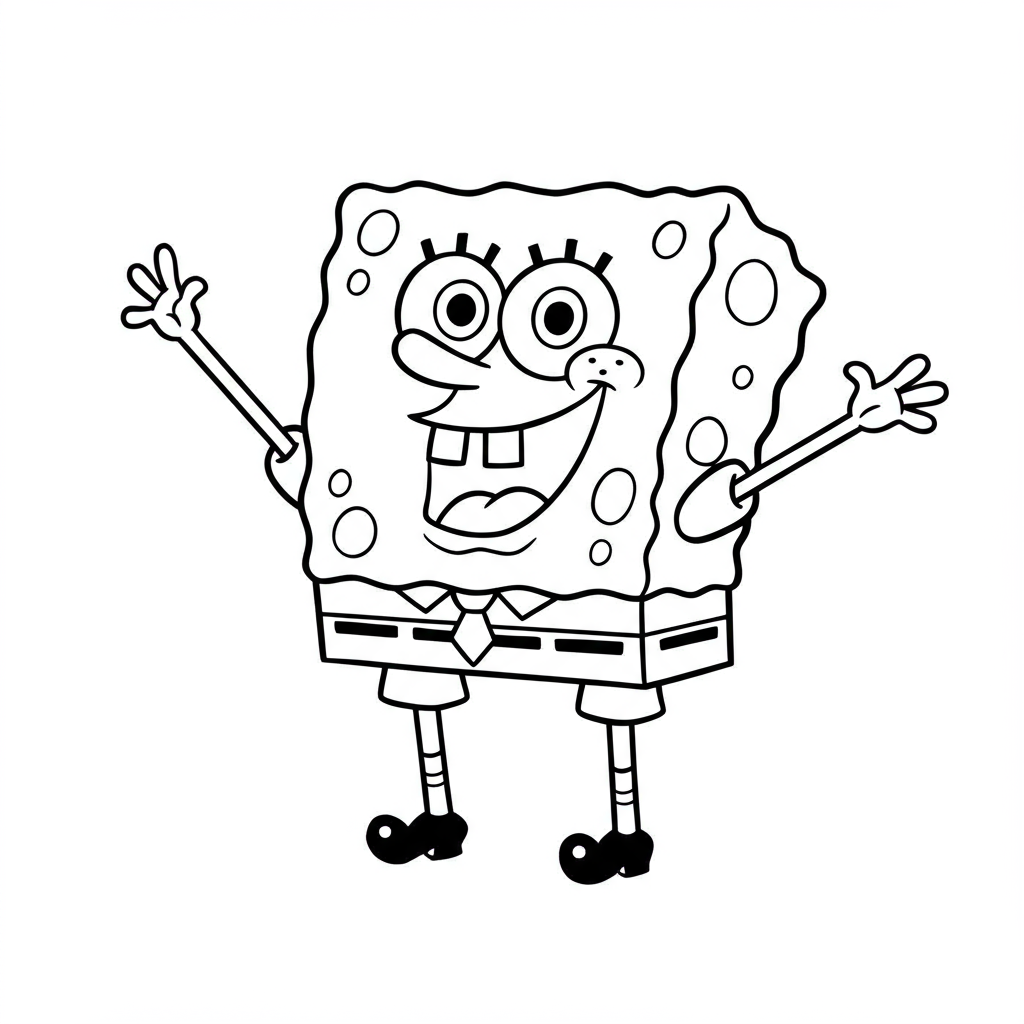 spongebob decorative coloring page