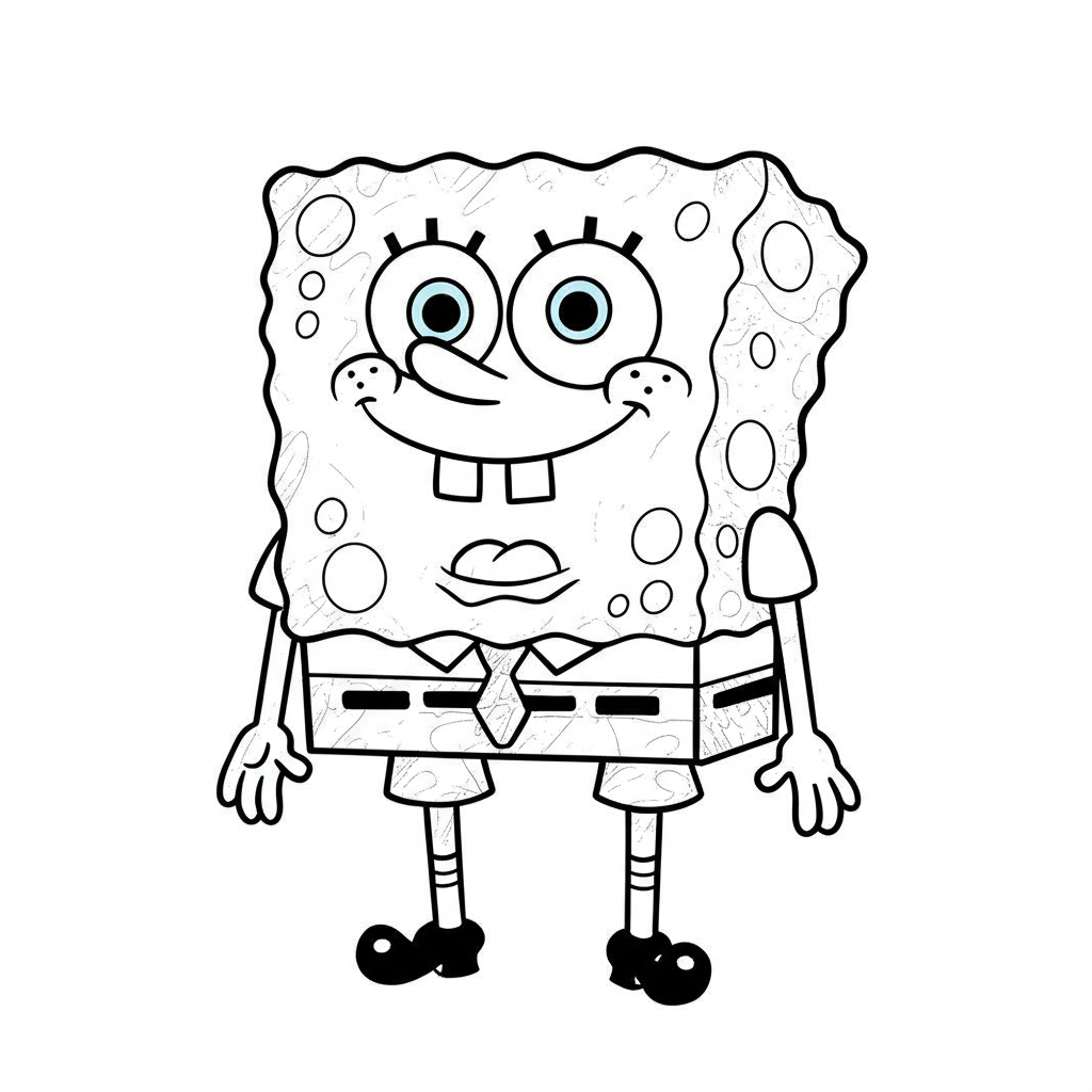 spongebob pattern coloring page