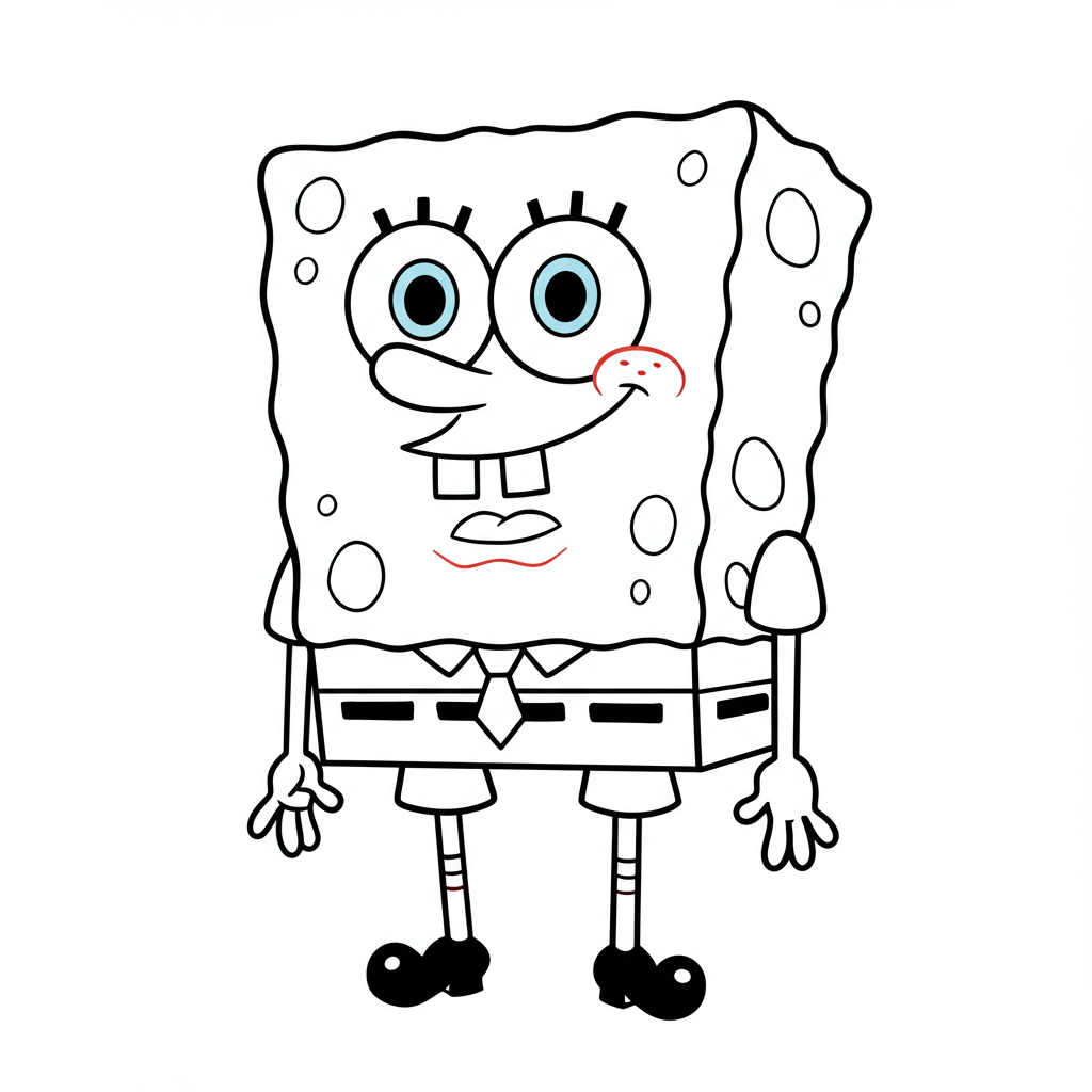 spongebob portrait coloring page
