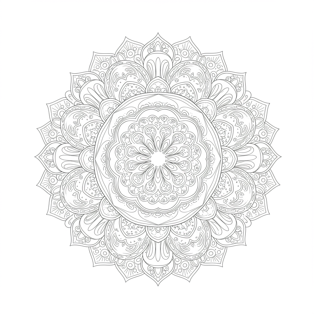 disegni da colorare halloween spaventoso mandala