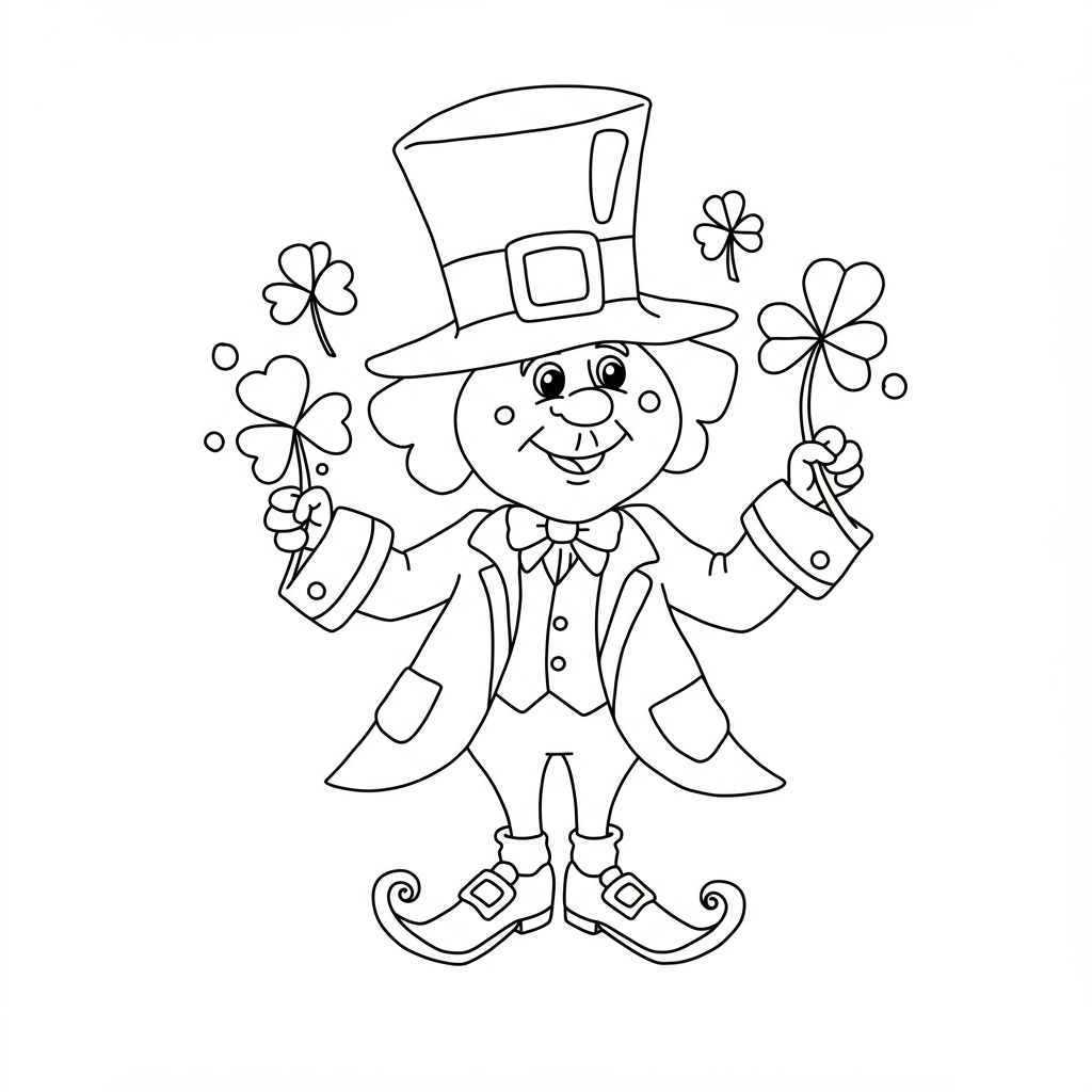 st patrick s day abstract coloring page