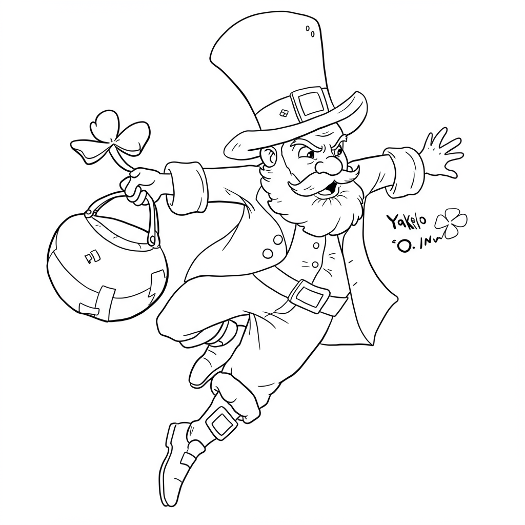 st patrick s day action coloring page