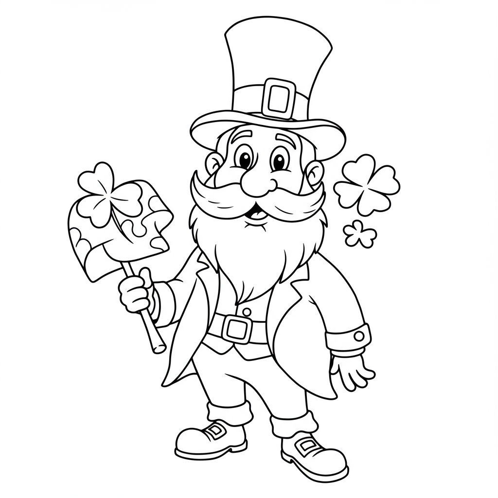 st patrick s day cartoon coloring page