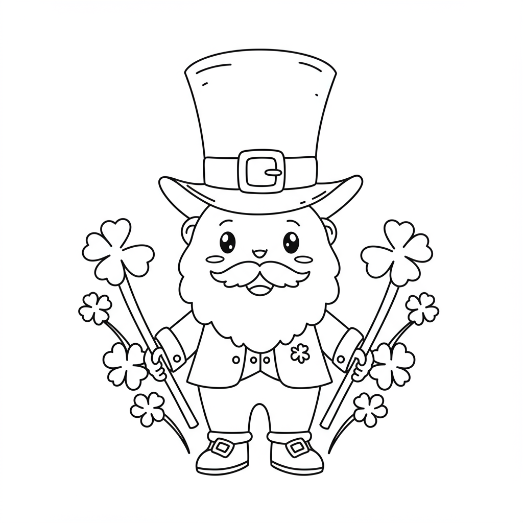 st patrick s day cute coloring page
