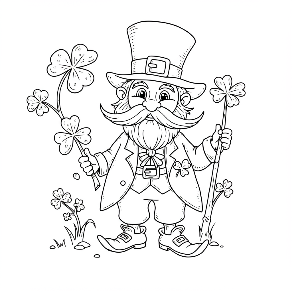 st patrick s day detailed coloring page