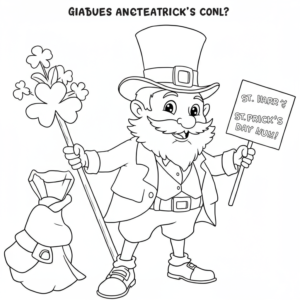 st patrick s day educational coloring page