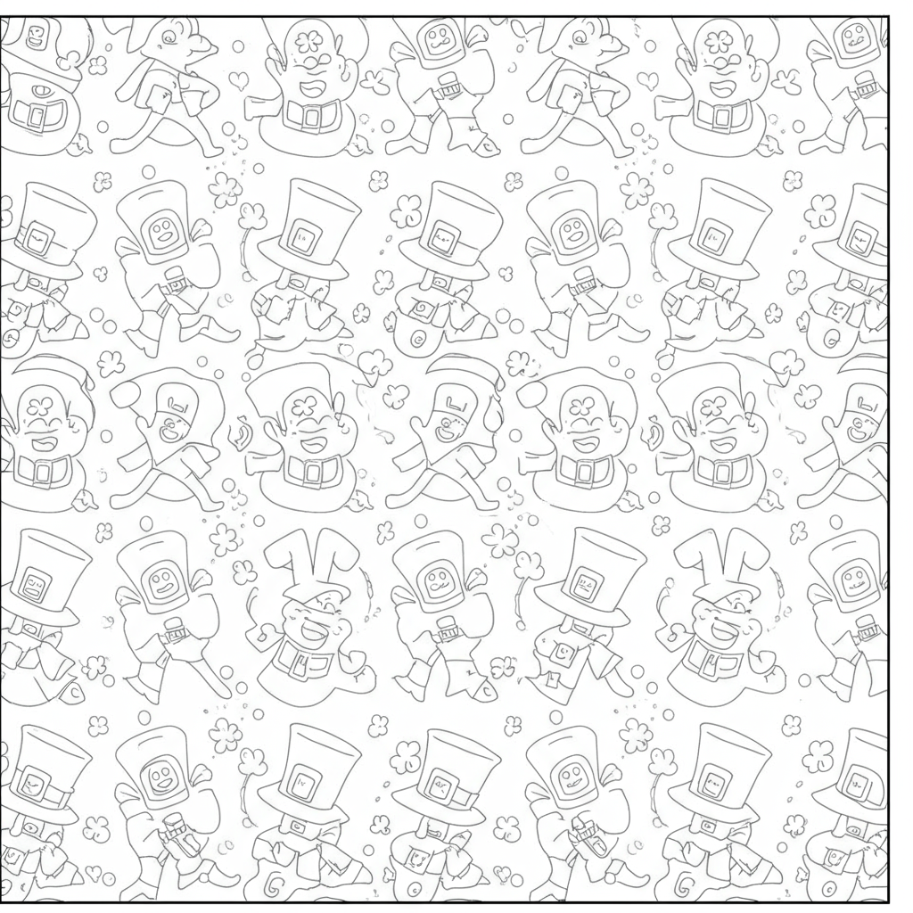 st patrick s day pattern coloring page