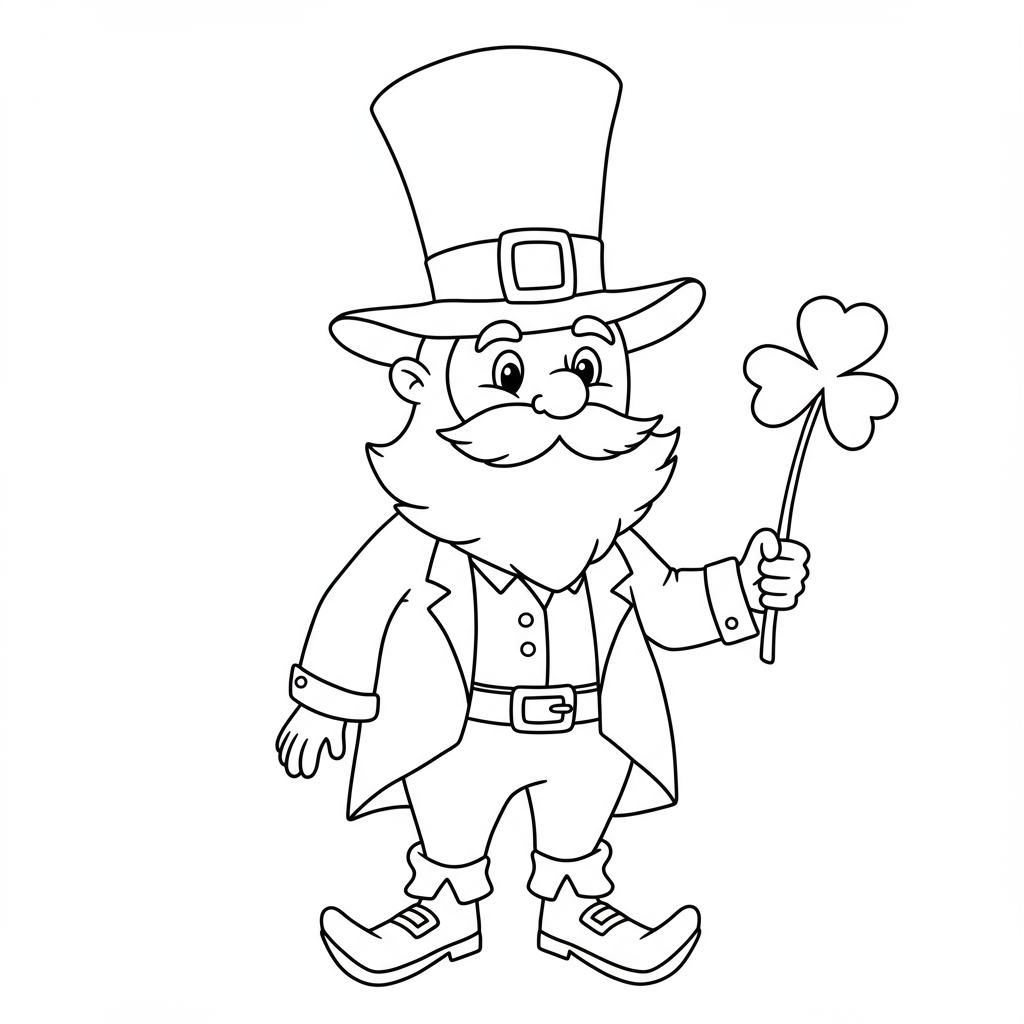 st patrick s day simple coloring page