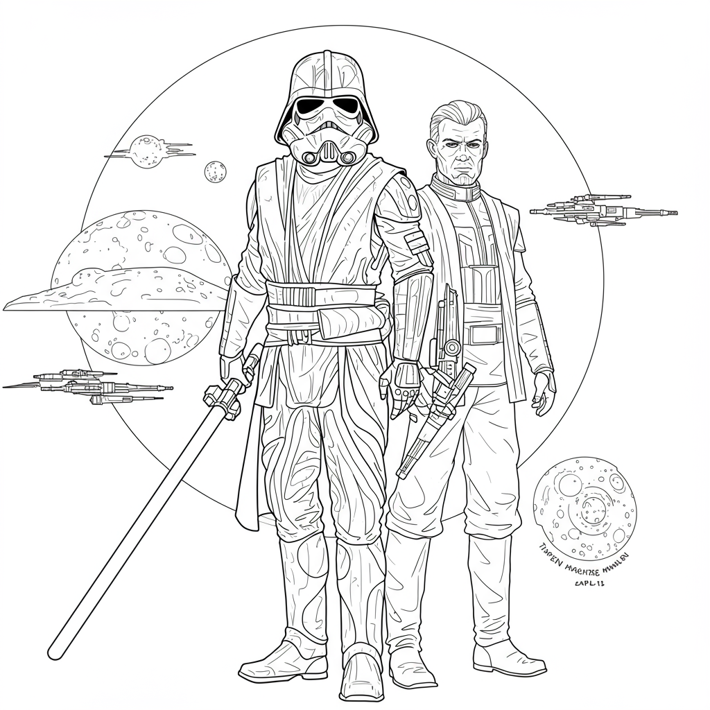 star wars soyut boyama sayfası