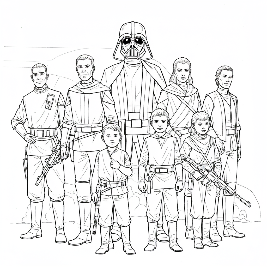 star wars aile boyama sayfası
