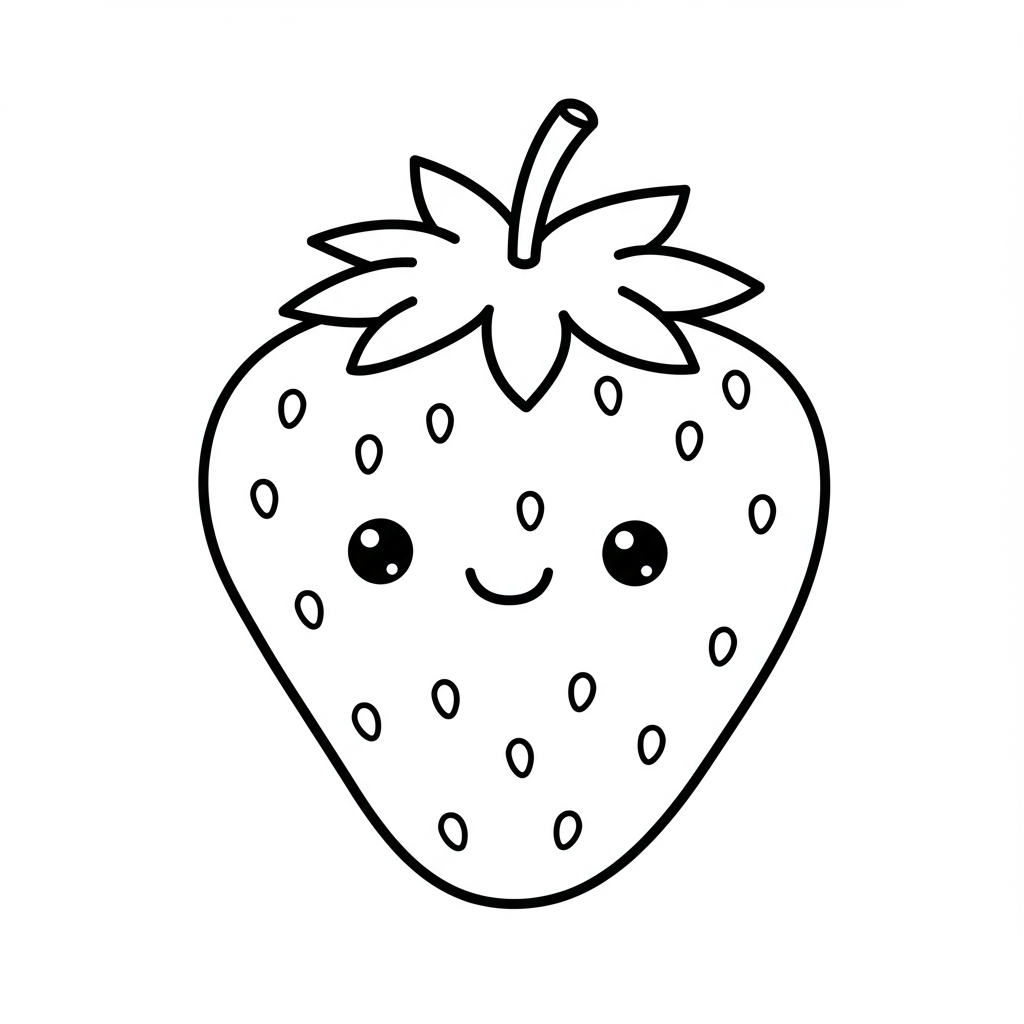 aardbei baby kleurplaat