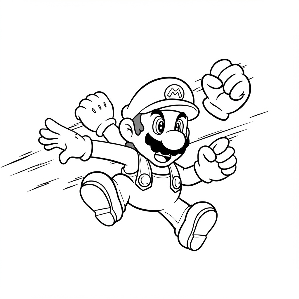 super mario akcja kolorowanka