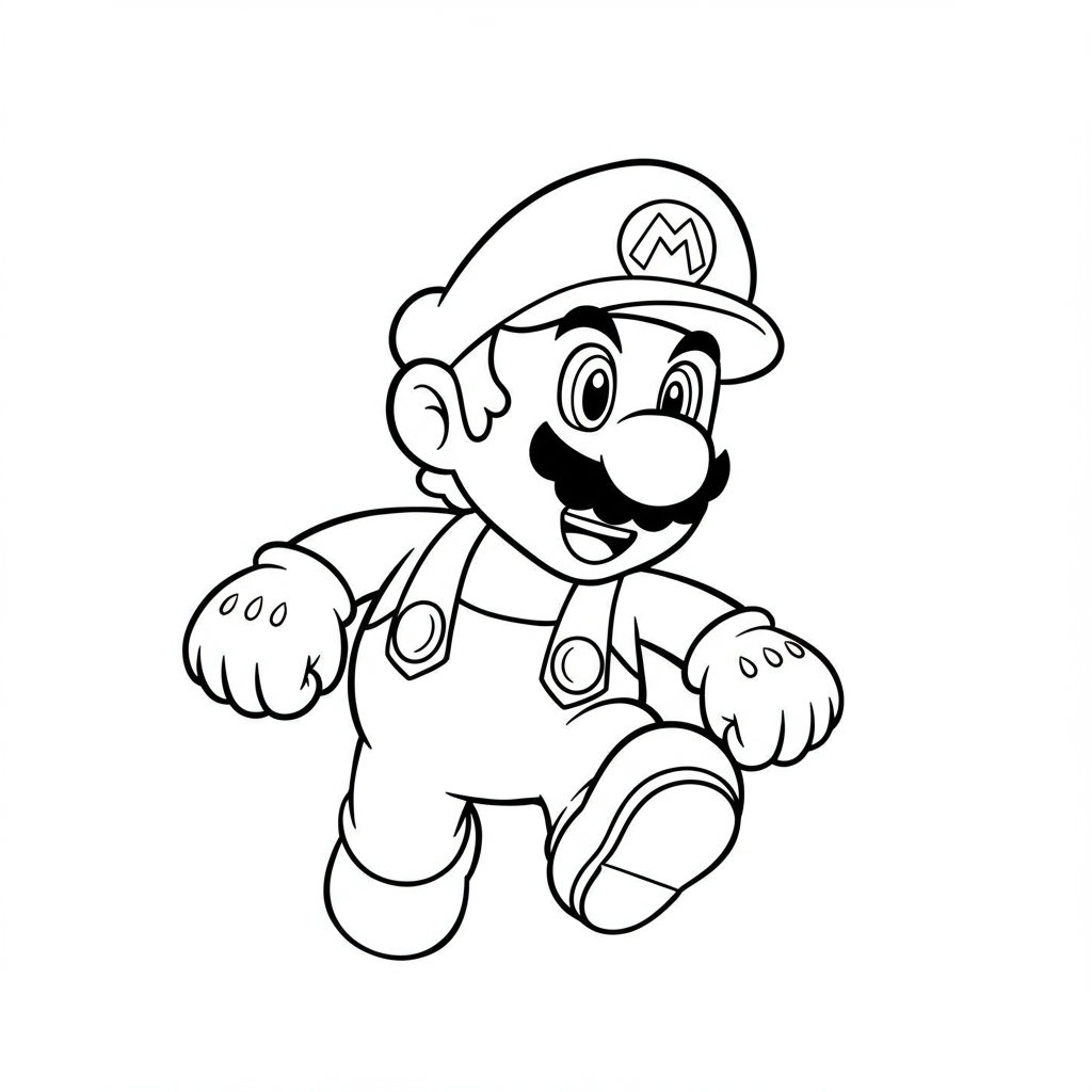 super mario portretowa kolorowanka