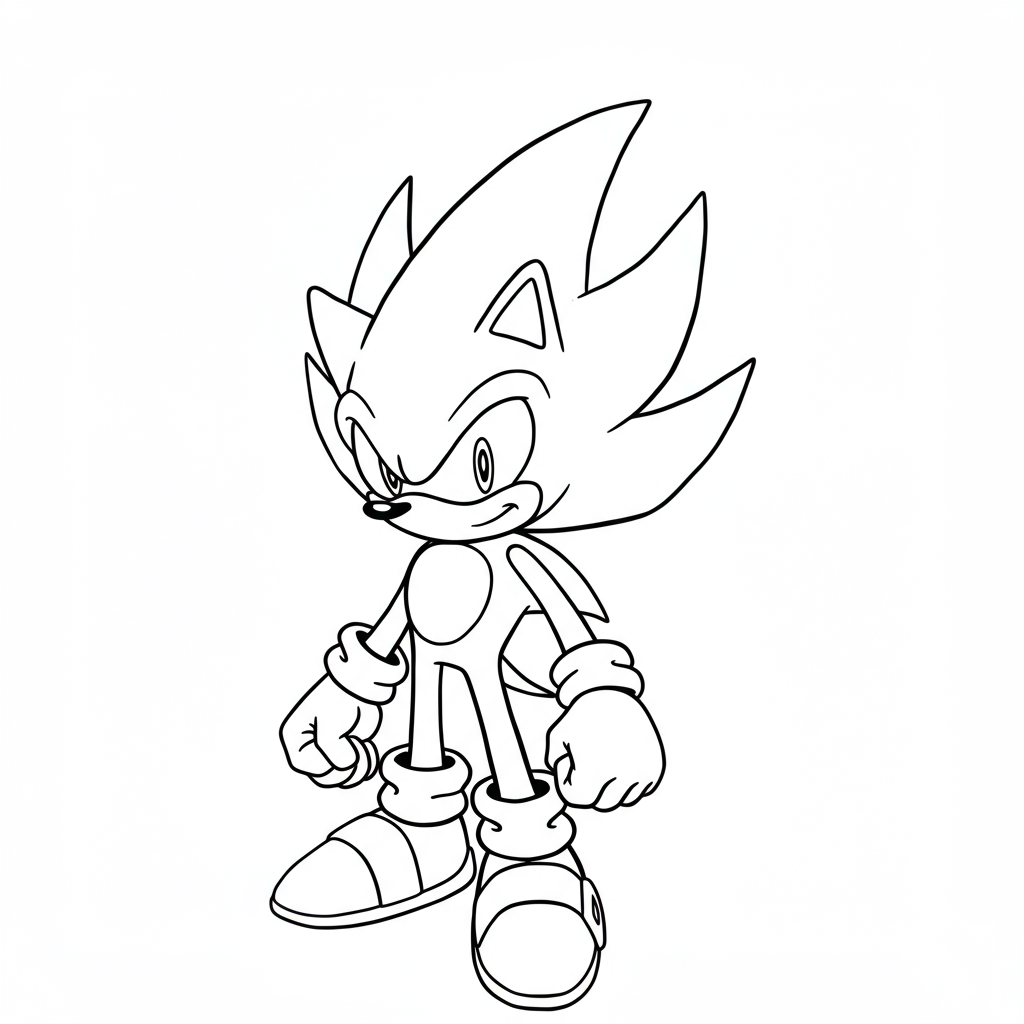 super sonic portret kleurplaat