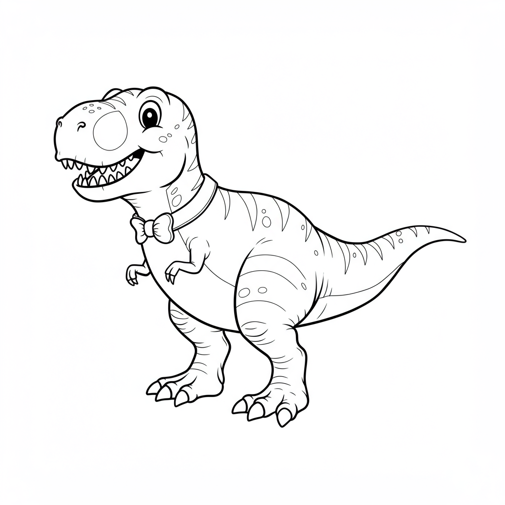t rex baby coloring page