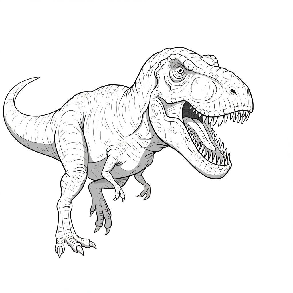 t rex portrait coloring page