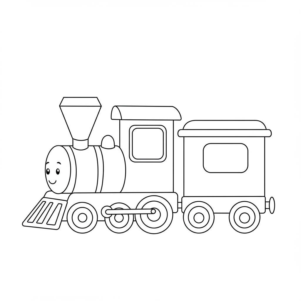 train baby coloring page