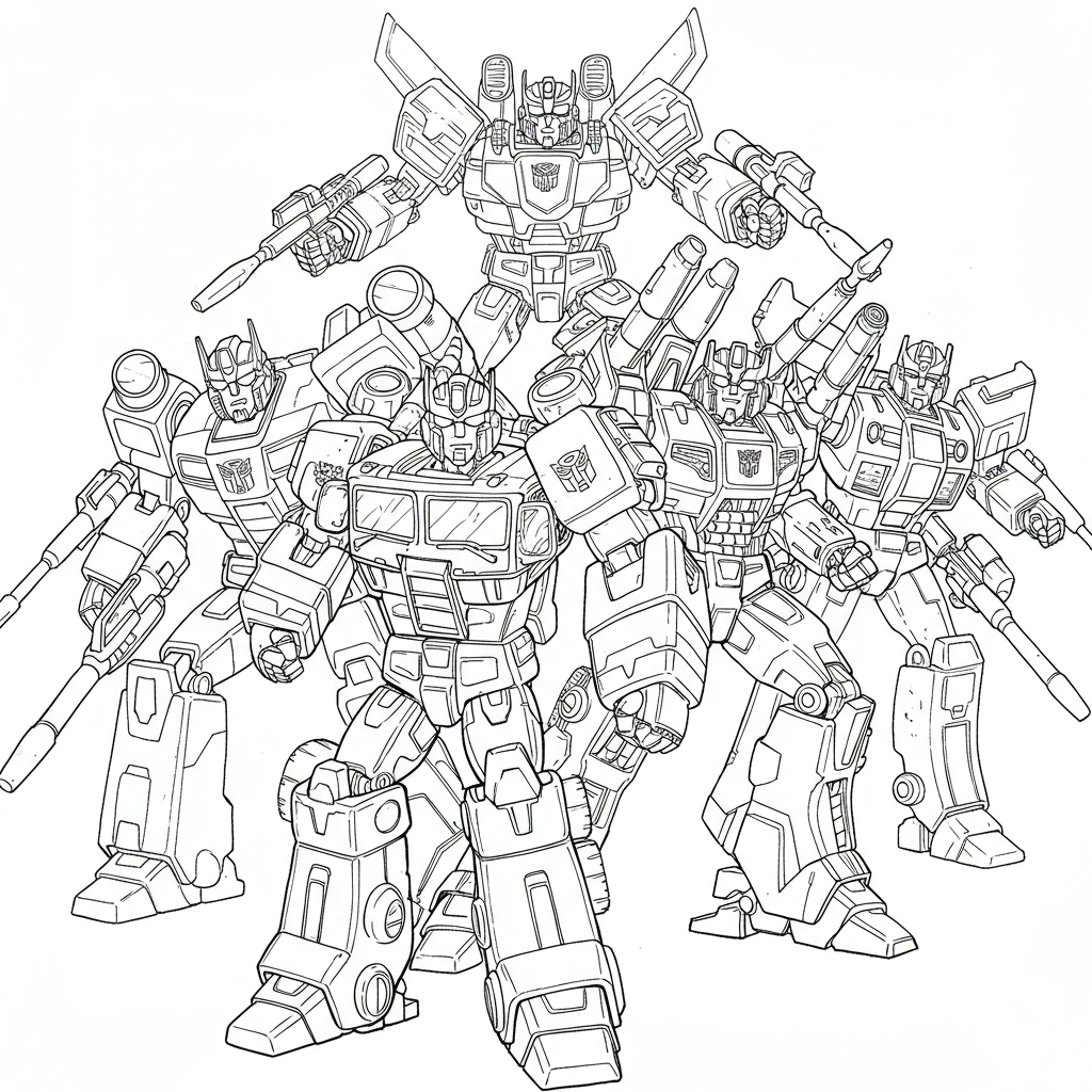 transformers portrait coloring page