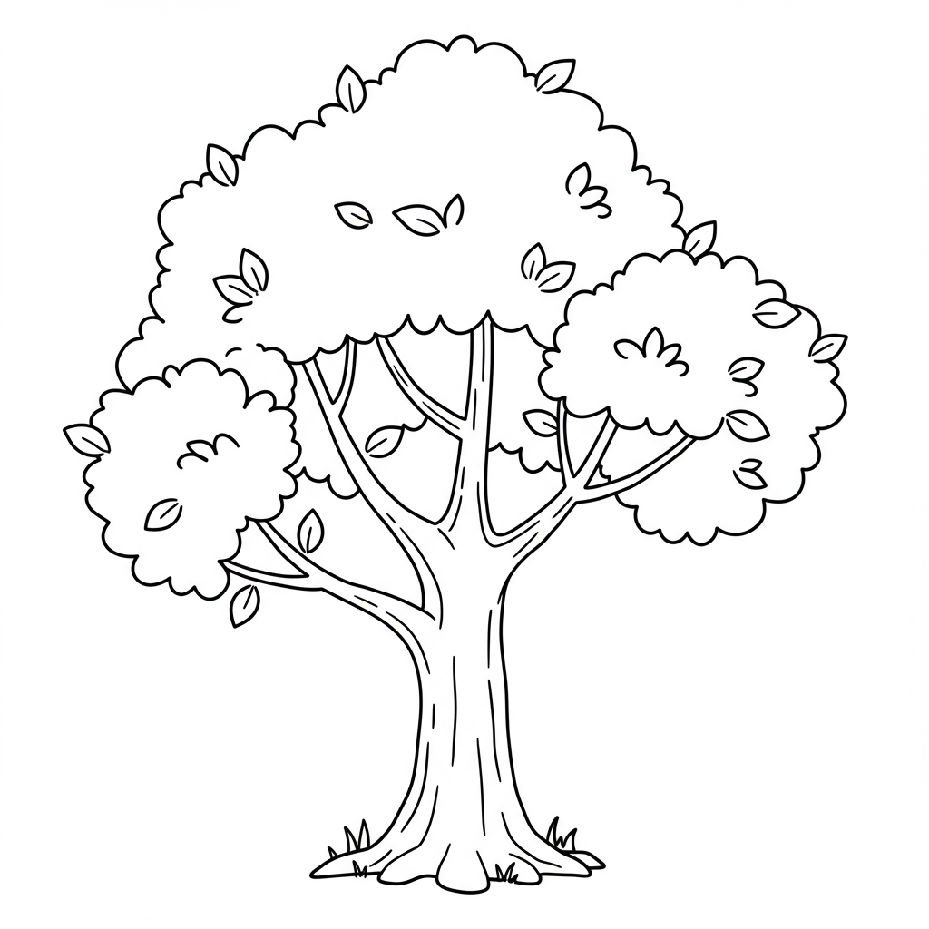 tree baby coloring page