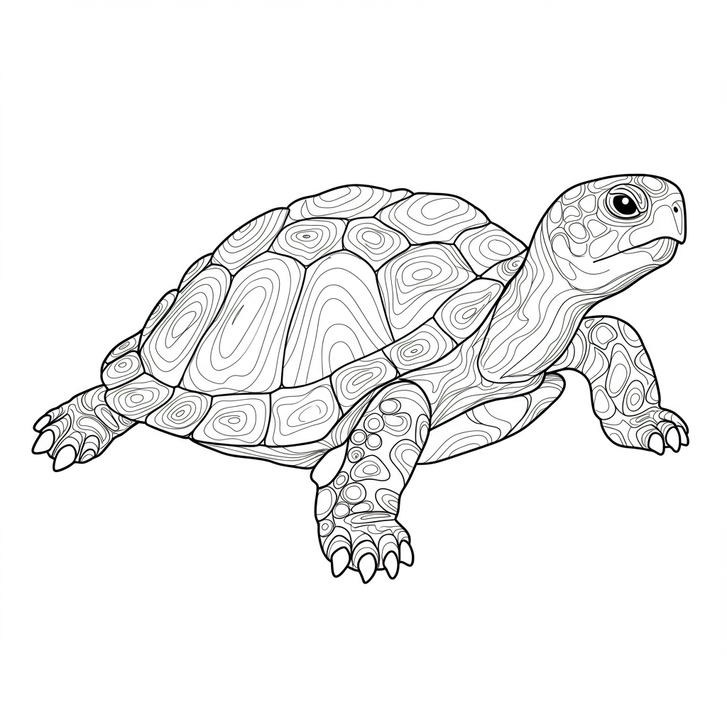 turtle abstract coloring page