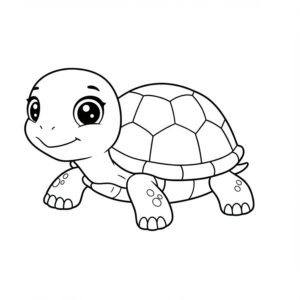 turtle baby coloring page