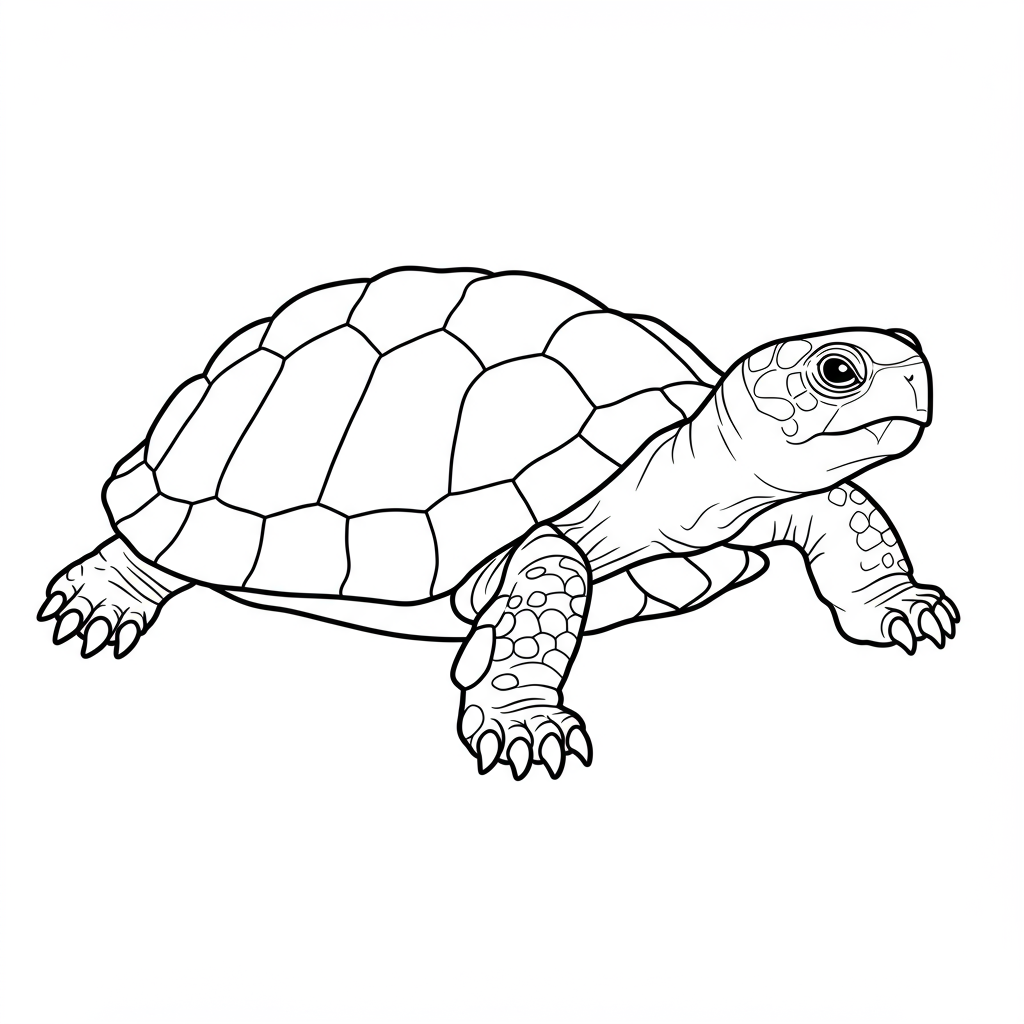 turtle educational coloring page
