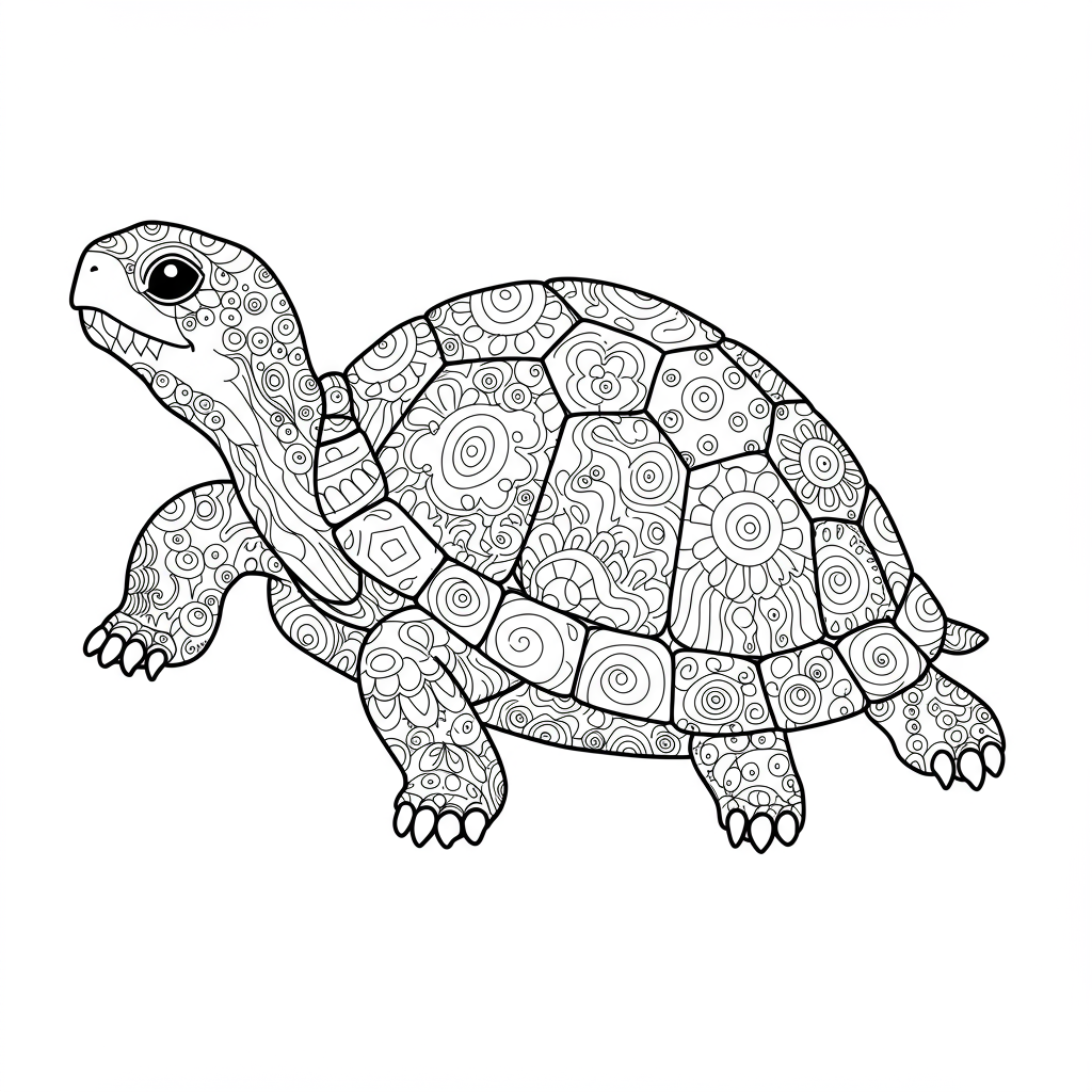 turtle pattern coloring page