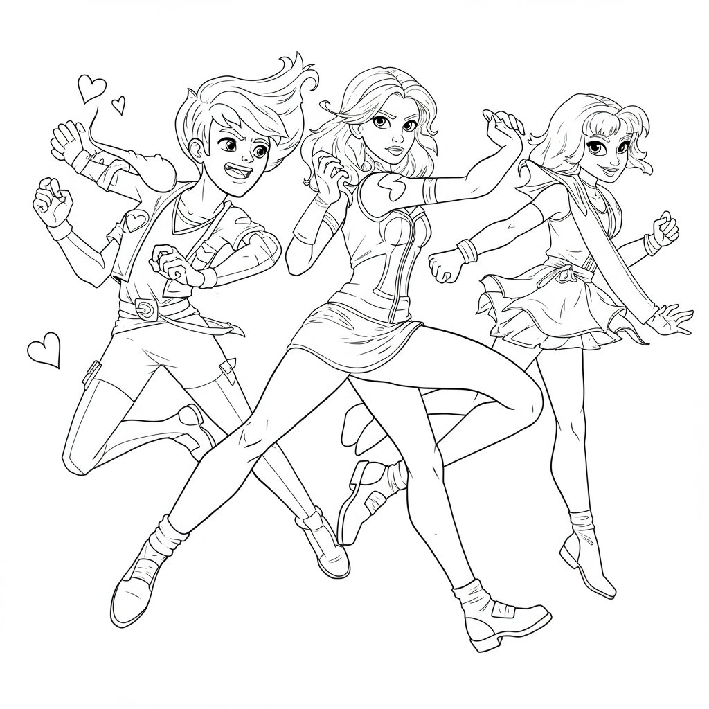 valentine's day color pages action coloring page