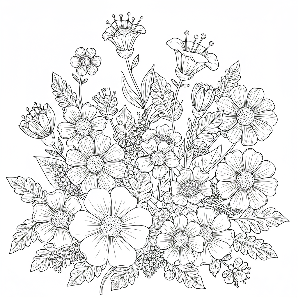 valentine's day color pages flowers coloring page