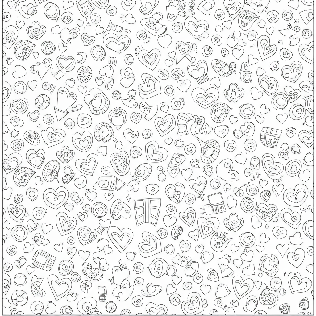 valentine's day color pages pattern coloring page