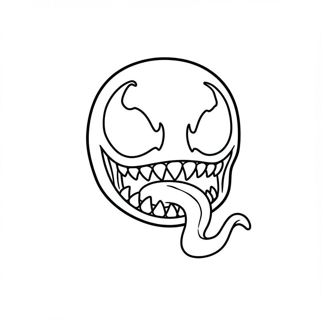 venom baby coloring page
