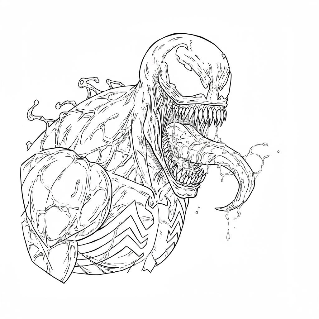 venom decorative coloring page