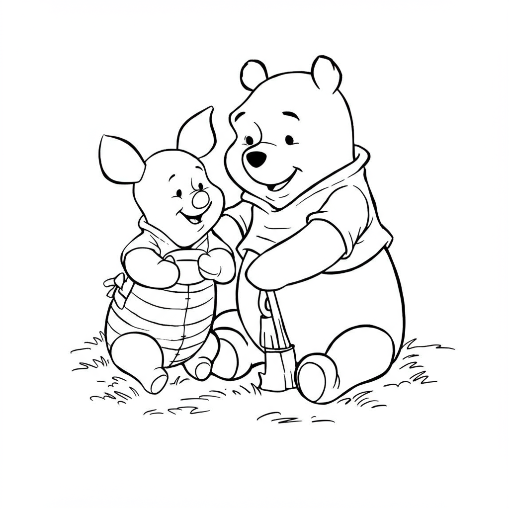 winnie the pooh baby coloring page