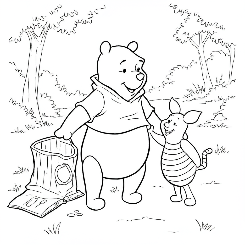 winnie the pooh educational coloring page