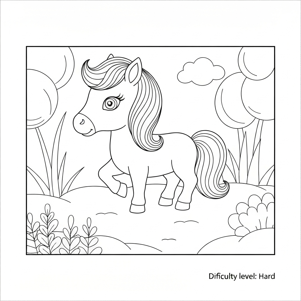 baby unicorn abstract coloring page